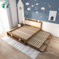 Foldable Two Bed Wooden Bedroom Bed Wooden Bed